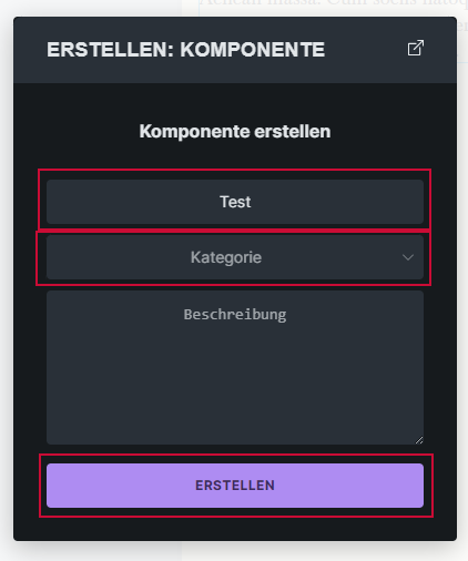 Komponente erstellen