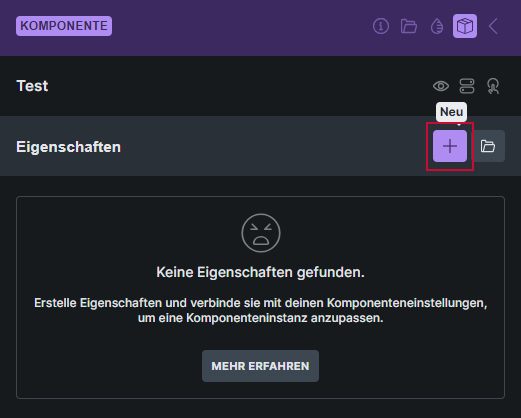 Eigenschaft hinzufügen