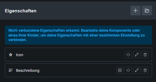 Nicht verbundene Eigenschaft