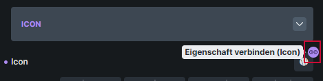 Eigenschaft mit Komponente verbinden