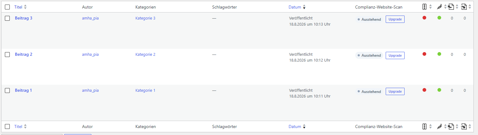 Beiträge erstellen