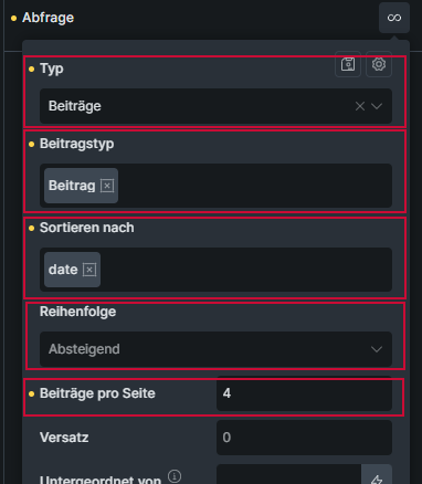 Eigenschaften Position